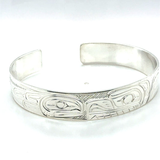 Bracelet - Sterling Silver - 3/8" - Bear & Salmon