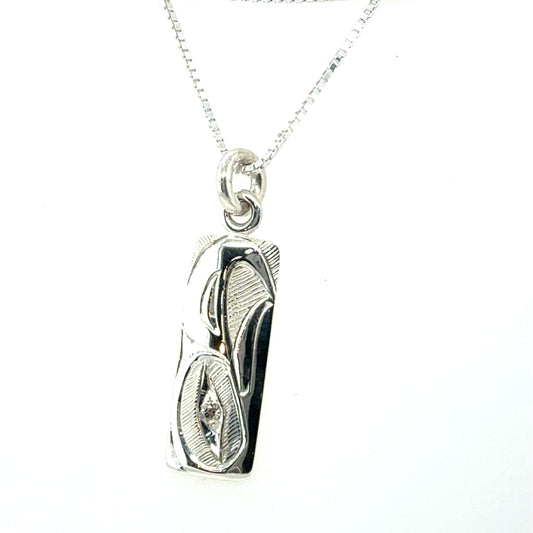 Pendant - Sterling Silver - Rectangle - SIlvermist Diamnond