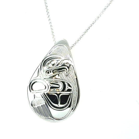 Pendant - Sterling Silver - Teardrop - Eagle