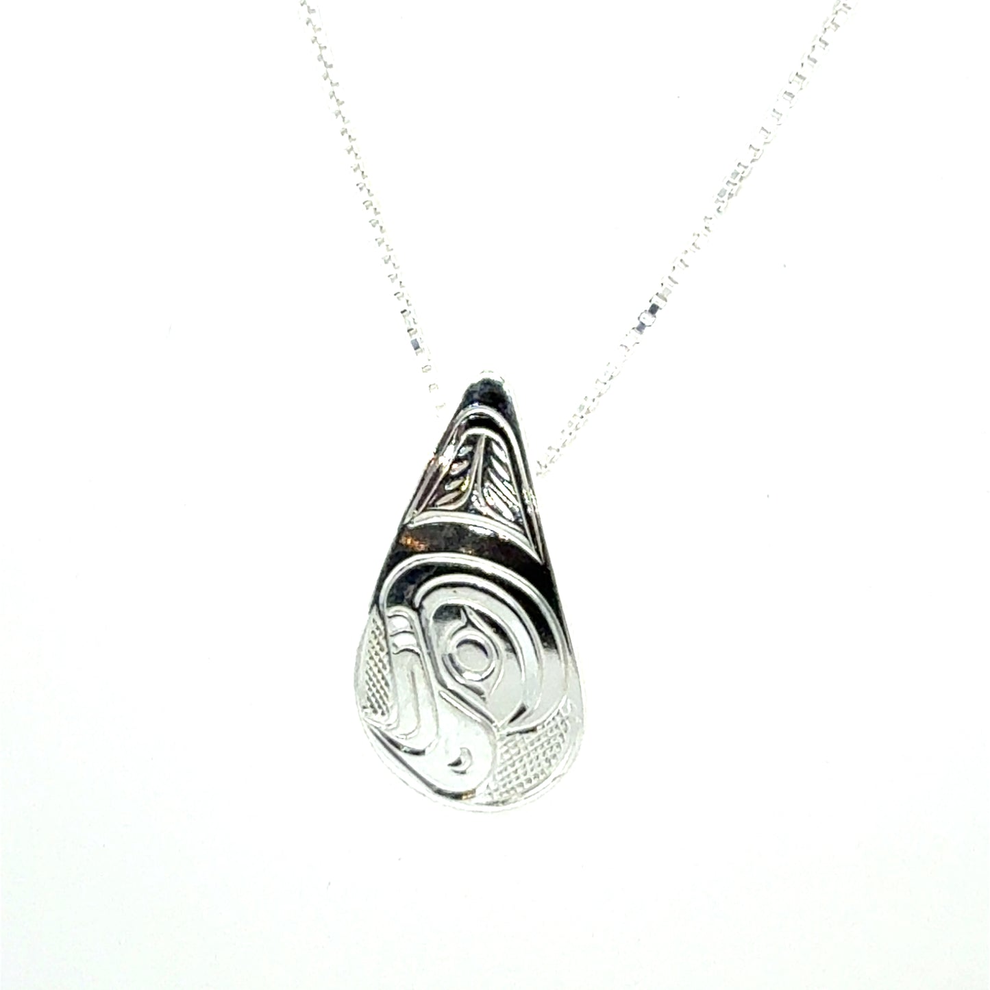 Pendant - Sterling Silver - Small - Teardrop - Eagle