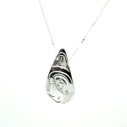 Pendant - Sterling Silver - Small - Teardrop - Eagle