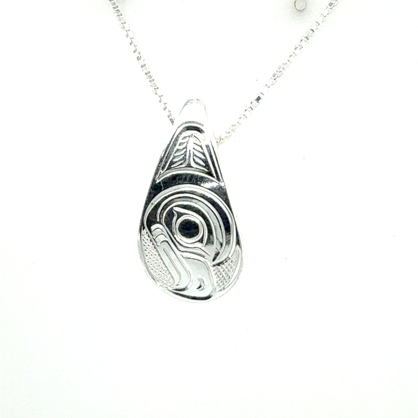 Pendant - Sterling Silver - Small - Teardrop - Eagle