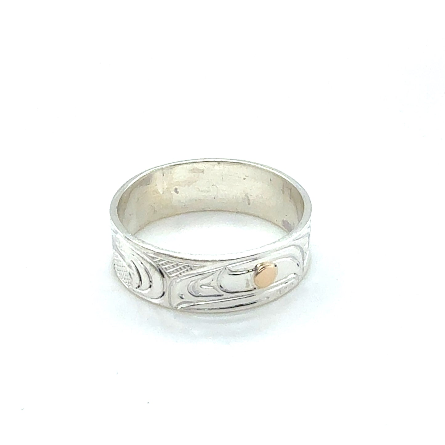 Ring - Gold & Silver - 1/4" - Raven - Size 11.5