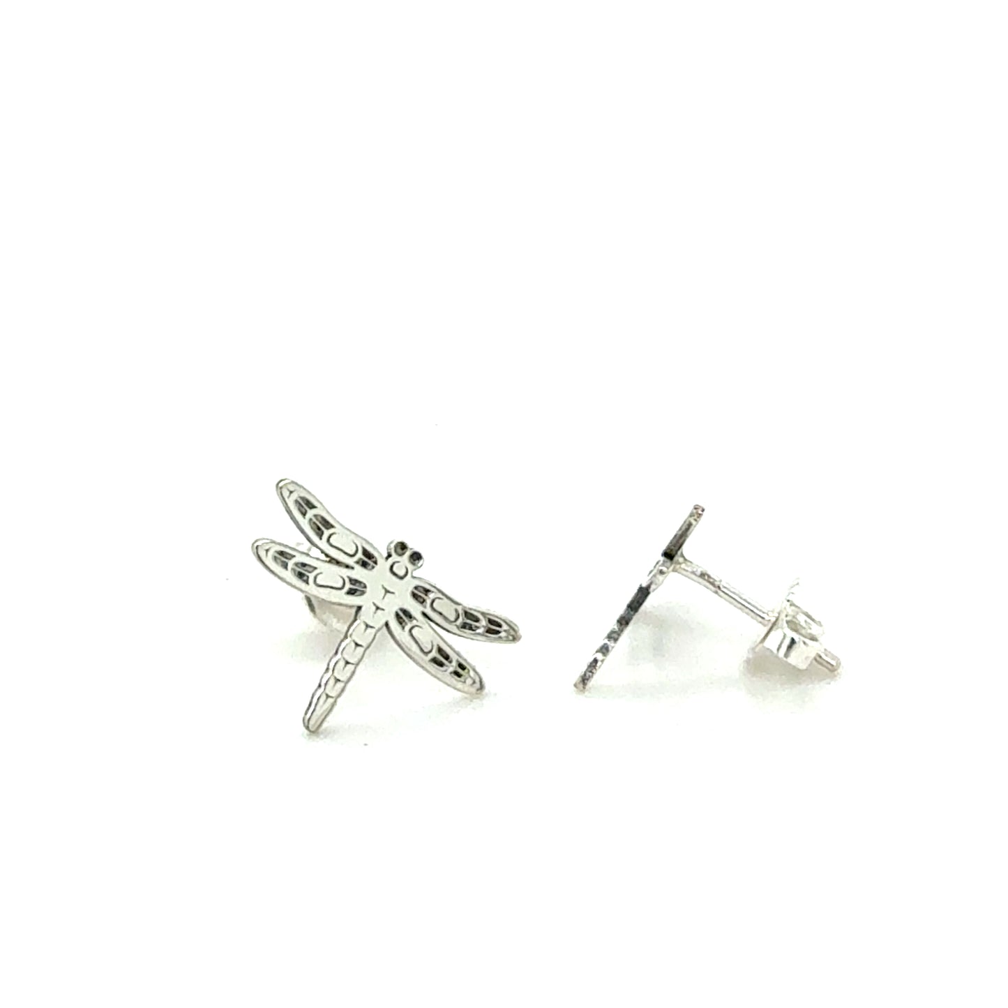 Earrings - Sterling Silver - Studs - Dragonfly