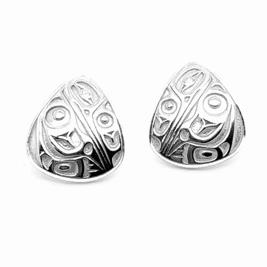 Earrings - Sterling Silver - Stud - Hummingbird - Triangle - 16mm