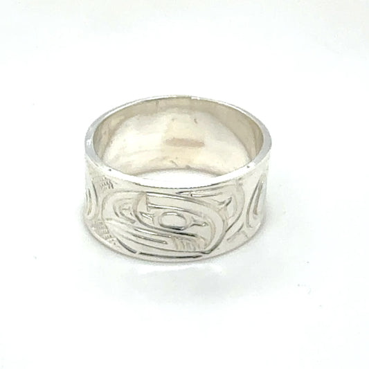 Ring - Sterling Silver - 5/16" - Raven - Size 6