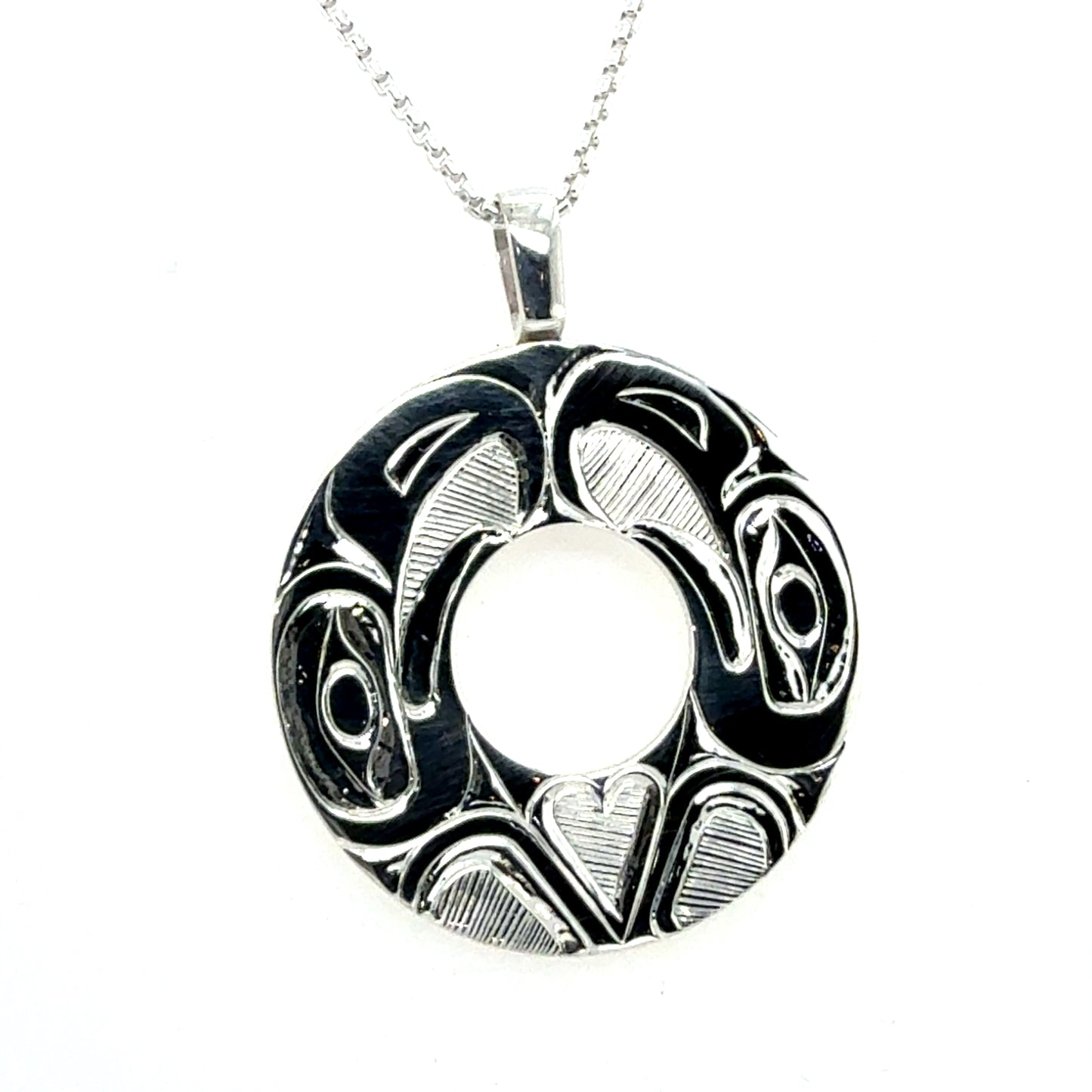 Pendant - Sterling Silver - Round - Eagle
