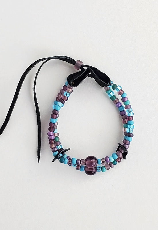Bracelet - Beaded - Magical - Purple & Blue