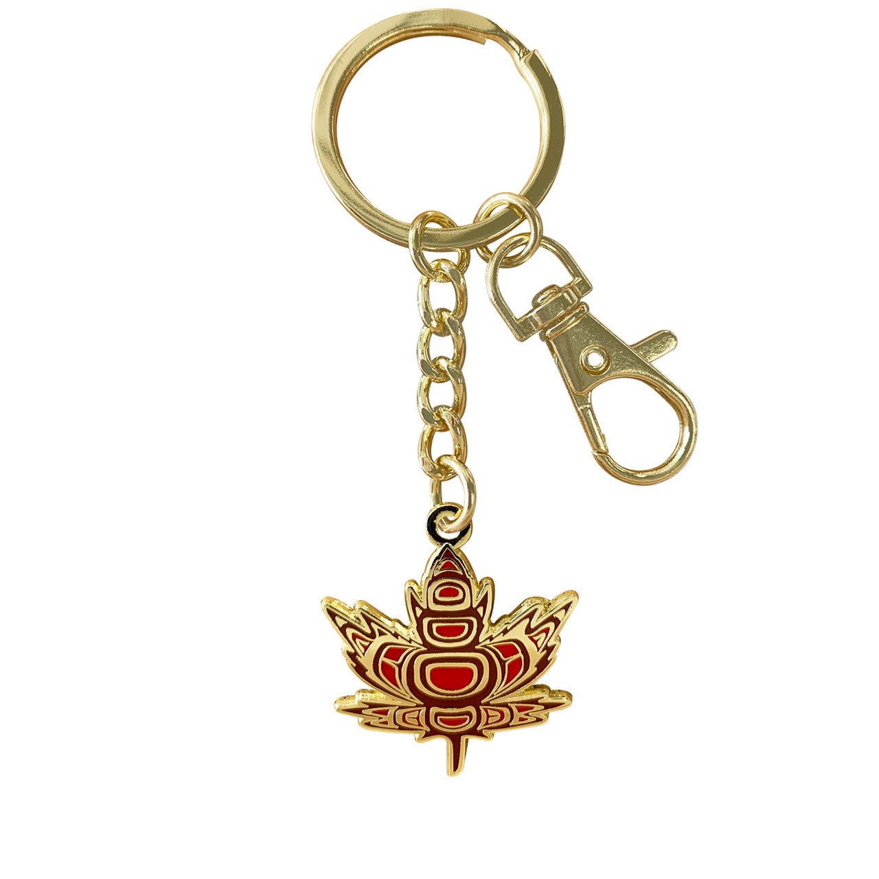Keychain - Enamel - Indigenous Maple