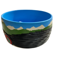 Ceramic Pot - Small - Seal - Blue & Green