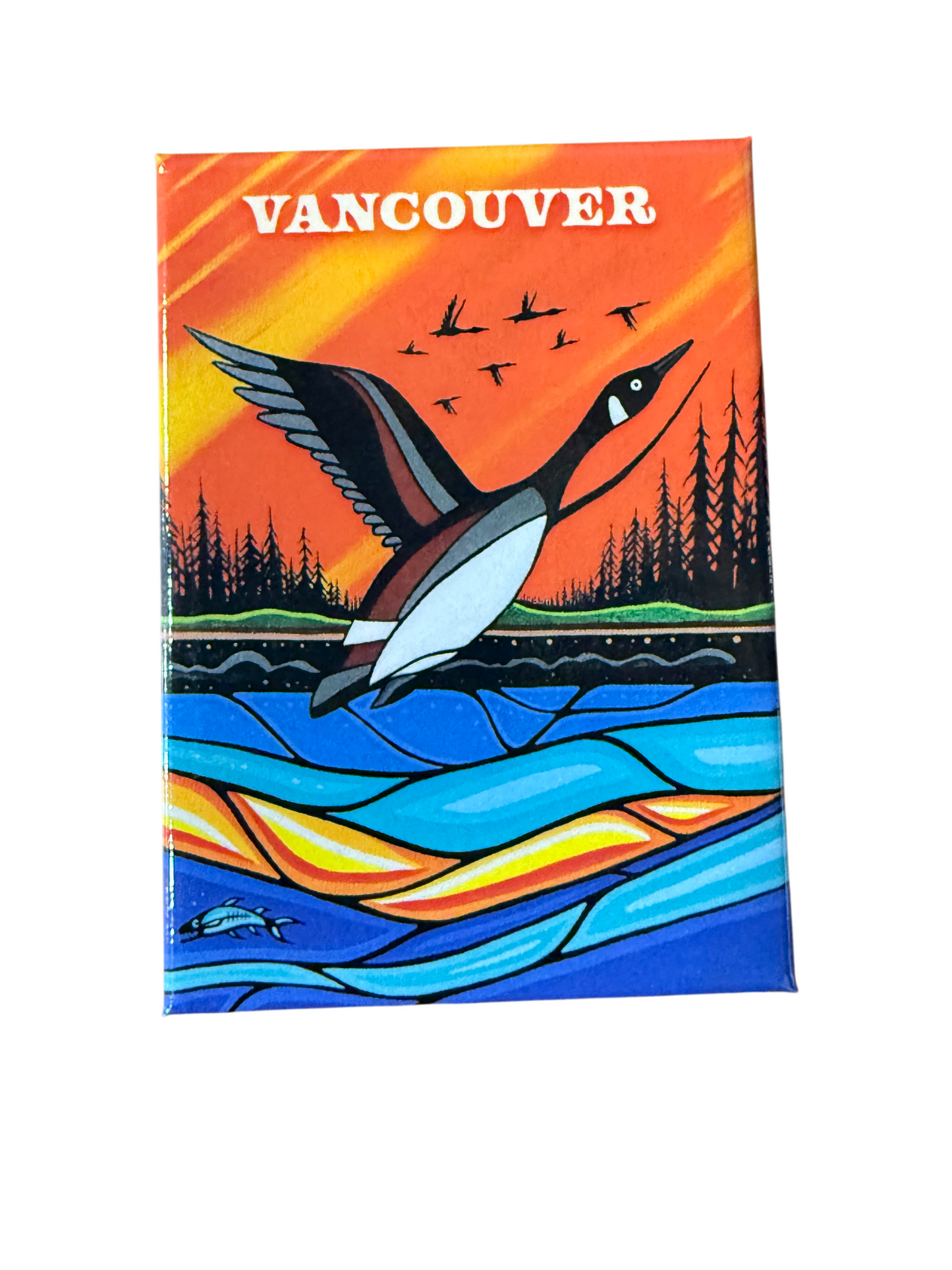Magnet - Vancouver - Canadian Geese in Flight
