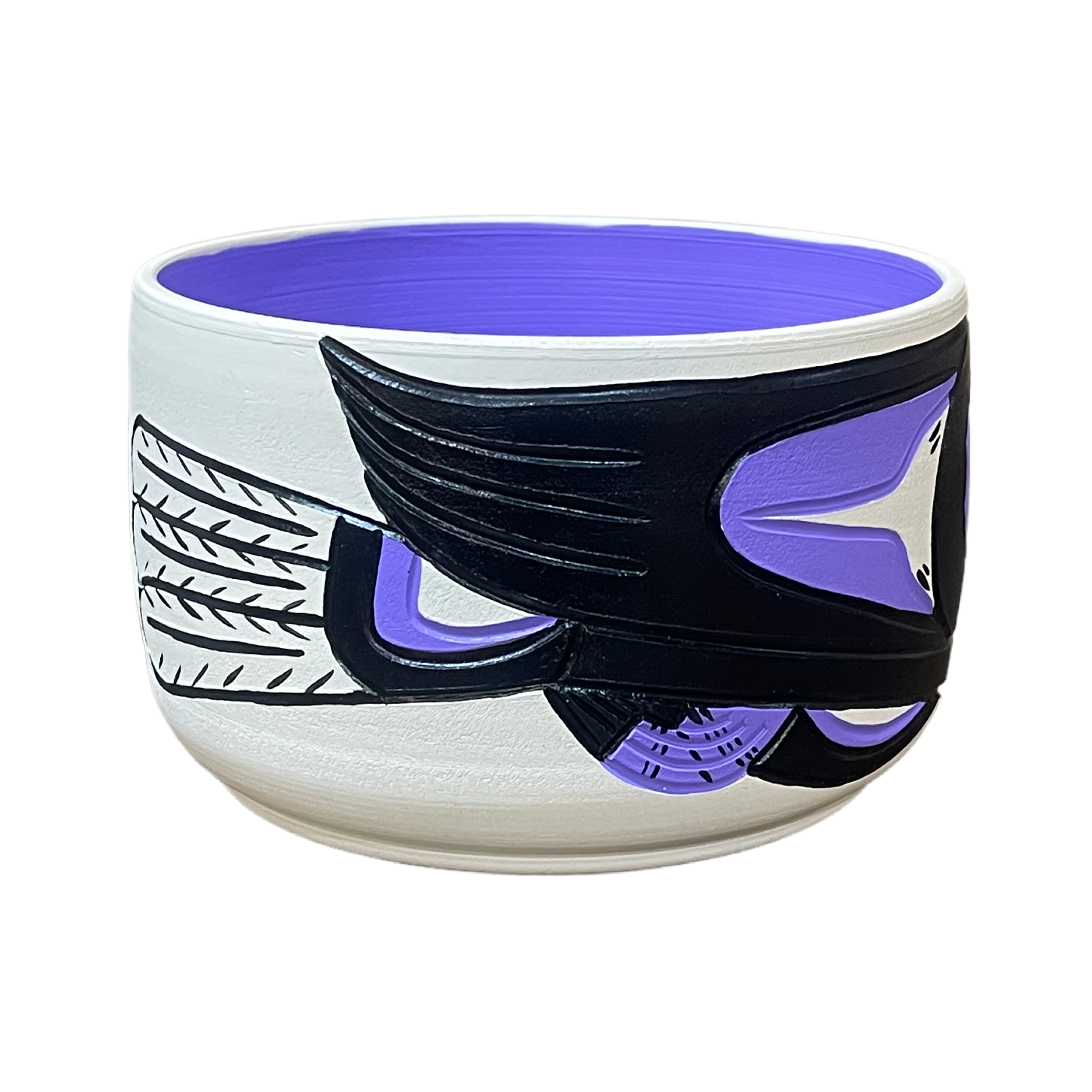 Ceramic Pot - Medium - Eagle - Purple