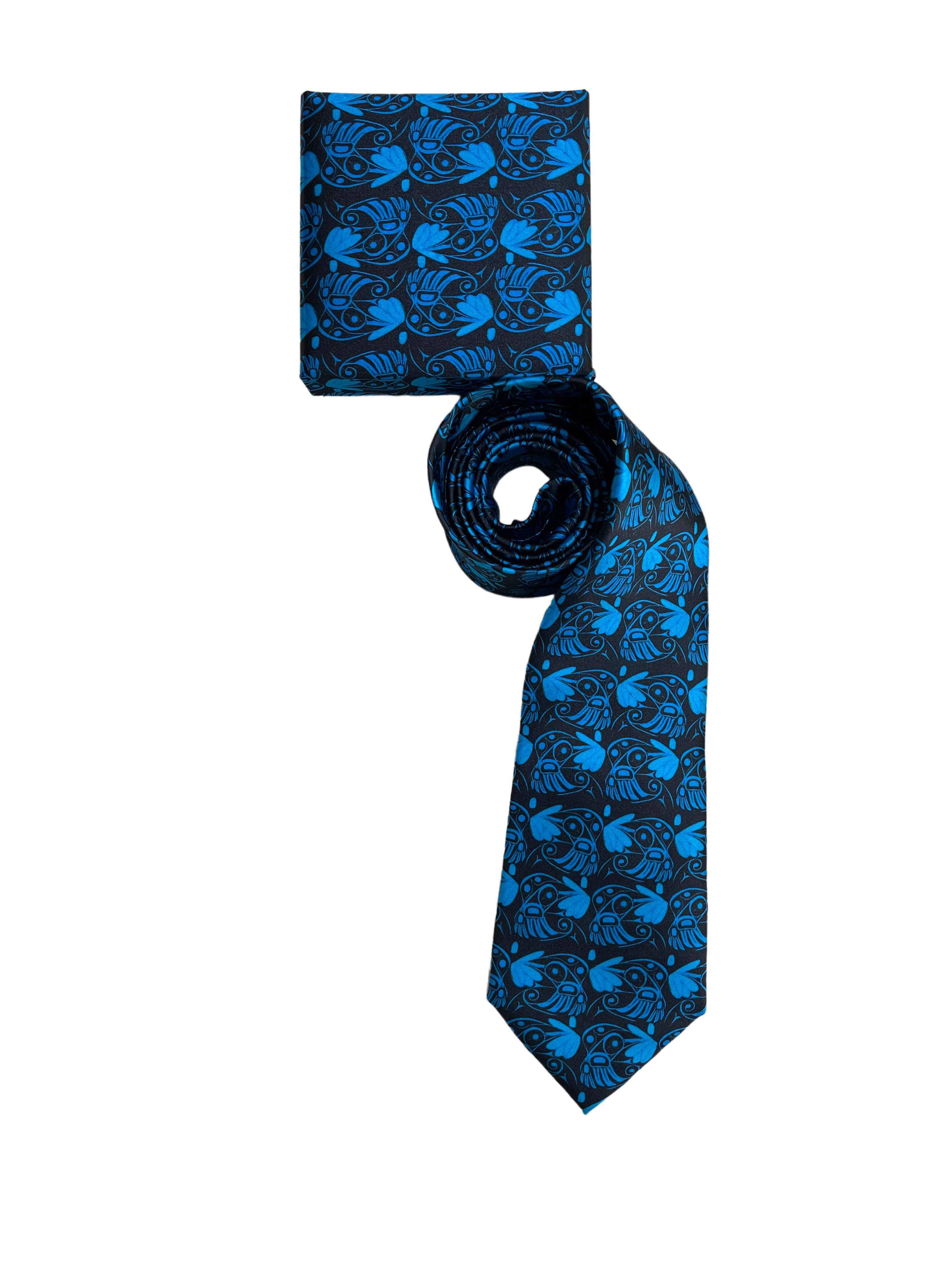 Tie - Silk - Hummingbird All Over - Blue