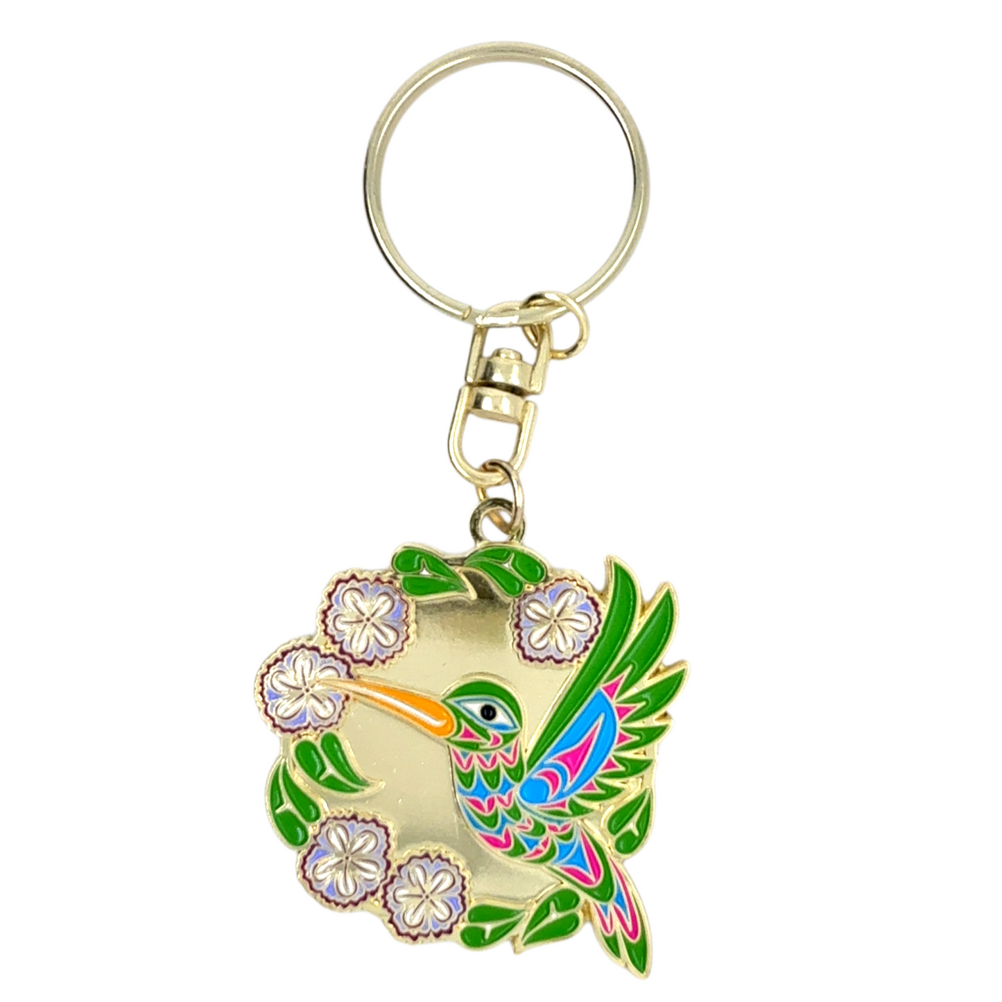 Keychain - Enamel - Salish Hummingbird