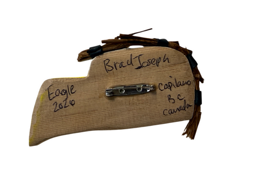 Wooden Brooch - Red Cedar - Eagle