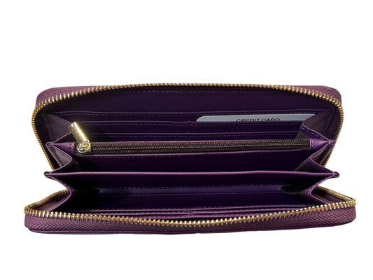 Wallet - Leather - Plum - Feather