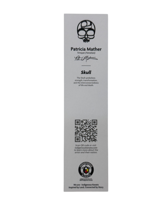 Bookmark - Skull - White
