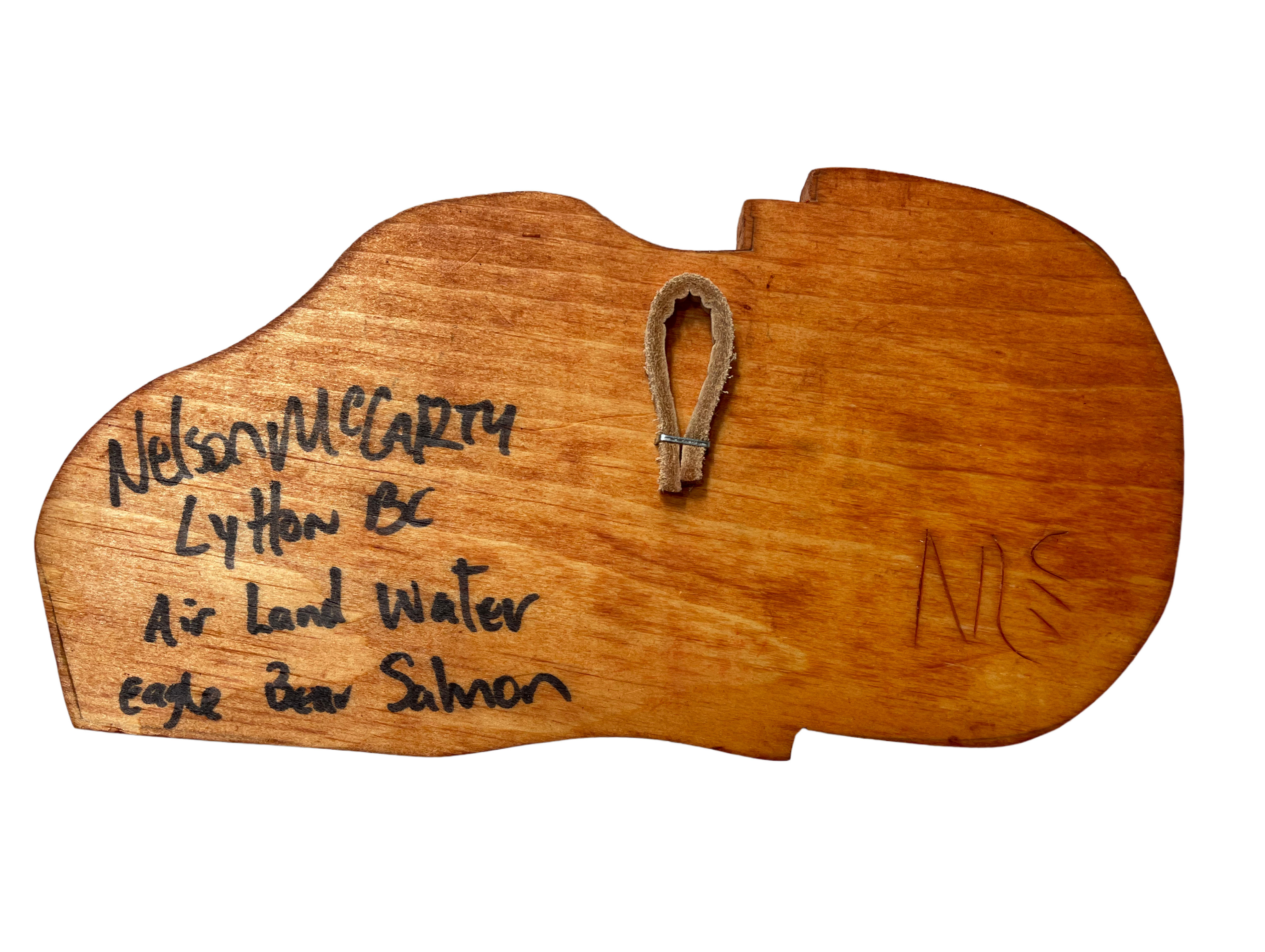 Wooden Plaque - Pine - 8&quot; - Salmon (Air &amp; Land)
