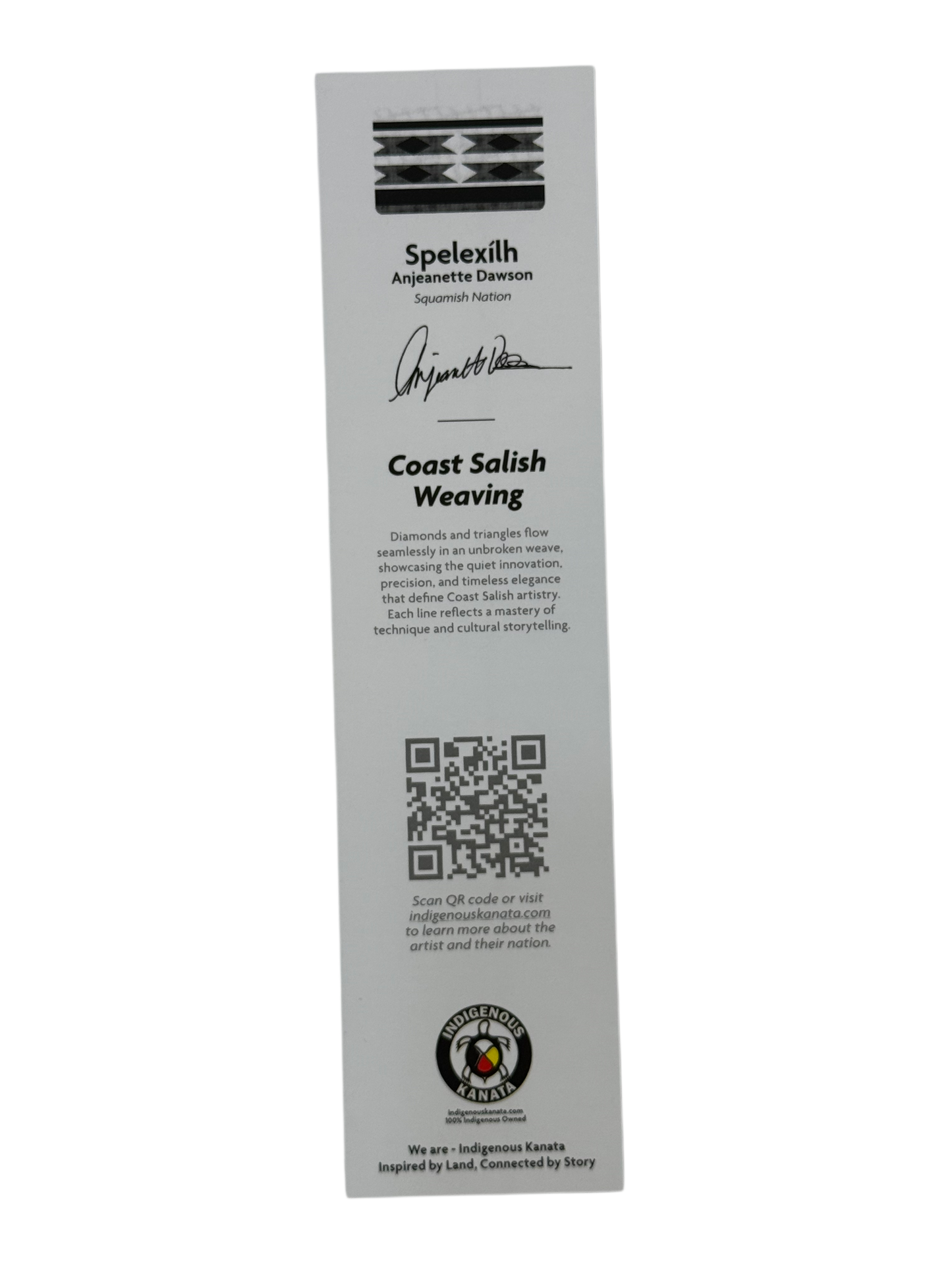 Bookmark - Coast Salish Weaving - Blue