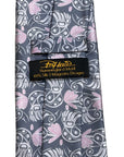 Tie - Silk - Hummingbird All Over - Gray & Pink
