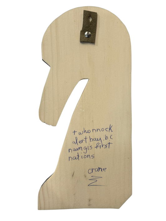 Wooden Plaque - Pine - Crane