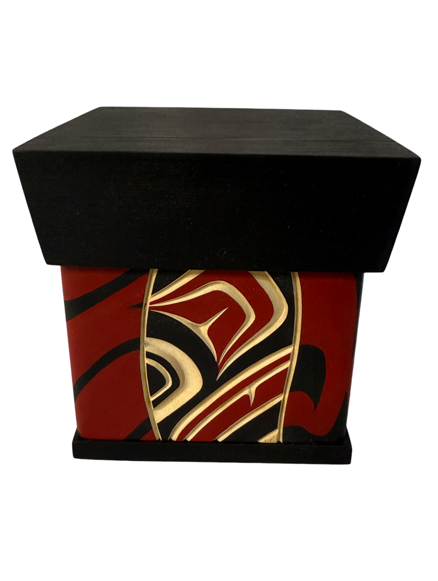 Bentwood Box - Carved - Eagle - Black