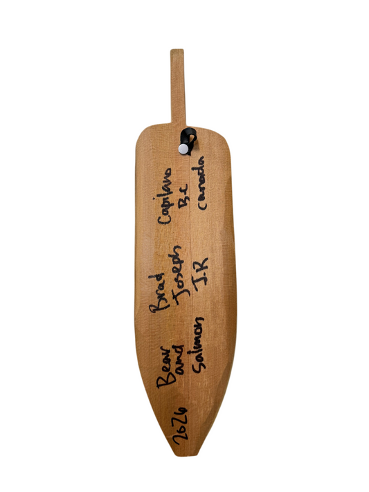 Wooden Plaque - Red Cedar - Feather - Bear & Salmon