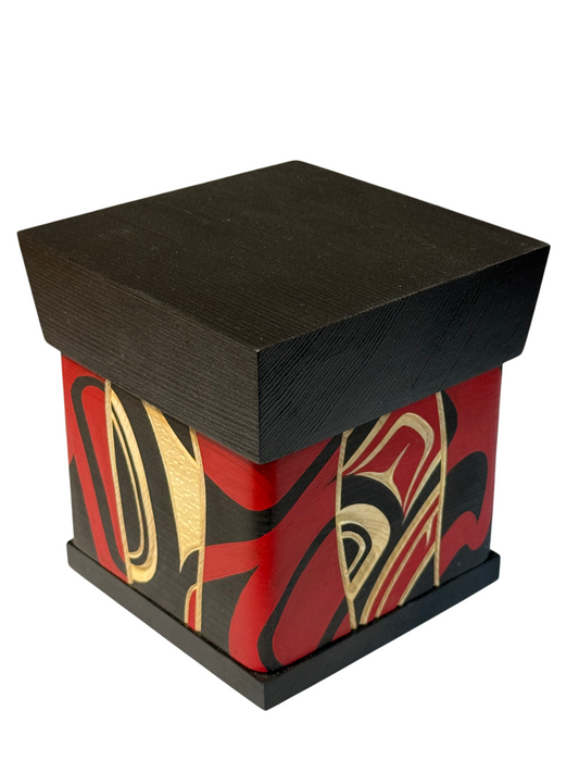 Bentwood Box - Carved - Eagle - Black