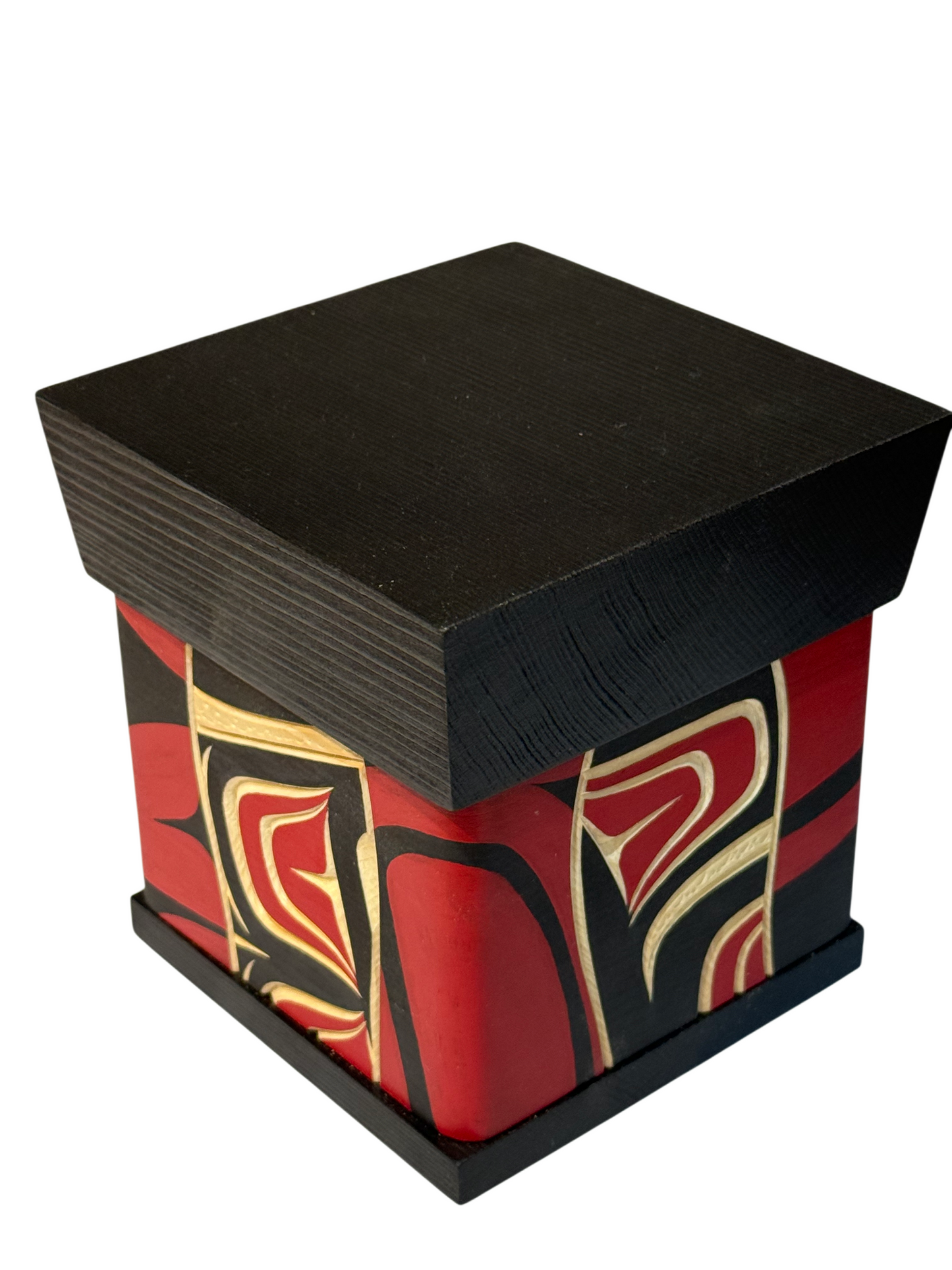 Bentwood Box - Carved - Eagle - Black