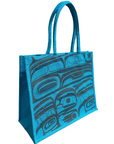 Tote Bag - Jute - Raven Transforming - Blue