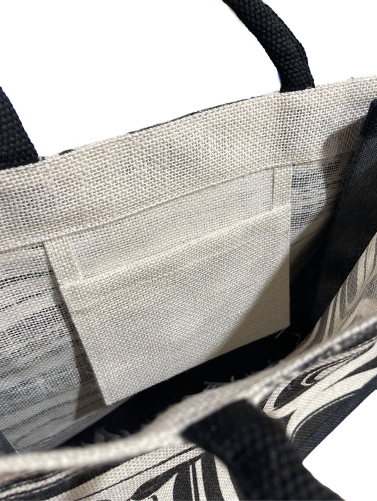Tote Bag - Jute - Raven Transforming - Black
