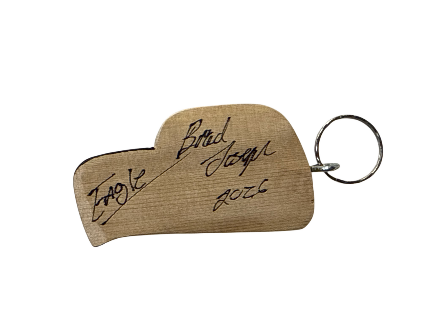 Wooden Keychain - Red Cedar - Eagle