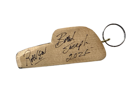 Wooden Keychain - Red Cedar - Raven