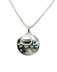 Pendant - Sterling Silver - Round - Orca - Mini - 15mm