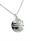 Pendant - Sterling Silver - Round - Eagle - Mini - 15mm