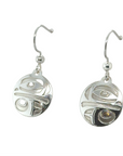 Earrings - Sterling Silver - Drop - Round - Eagle - Small - 15mm