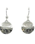 Earrings - Sterling Silver - Drop - Round - Eagle - Small - 15mm