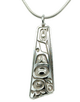 Pendant - Sterling Silver - Triangle - Hummingbird - Large - 38mm