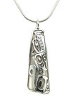 Pendant - Sterling Silver - Triangle - Wolf - Large - 38mm