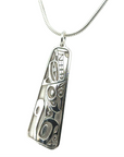 Pendant - Sterling Silver - Triangle - Wolf - Large - 38mm