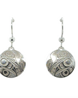 Earrings - Sterling Silver - Drop - Round - Hummingbird - Small - 15mm