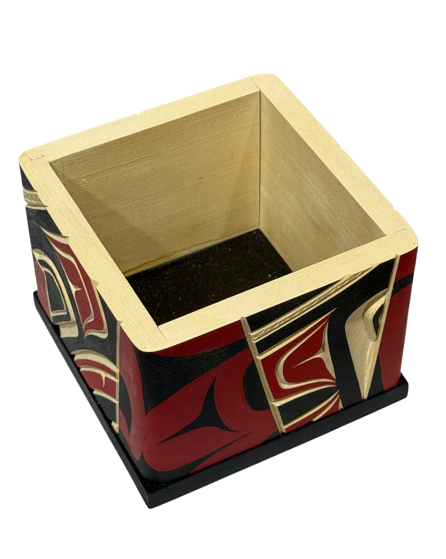 Bentwood Box - Carved - Eagle - Black
