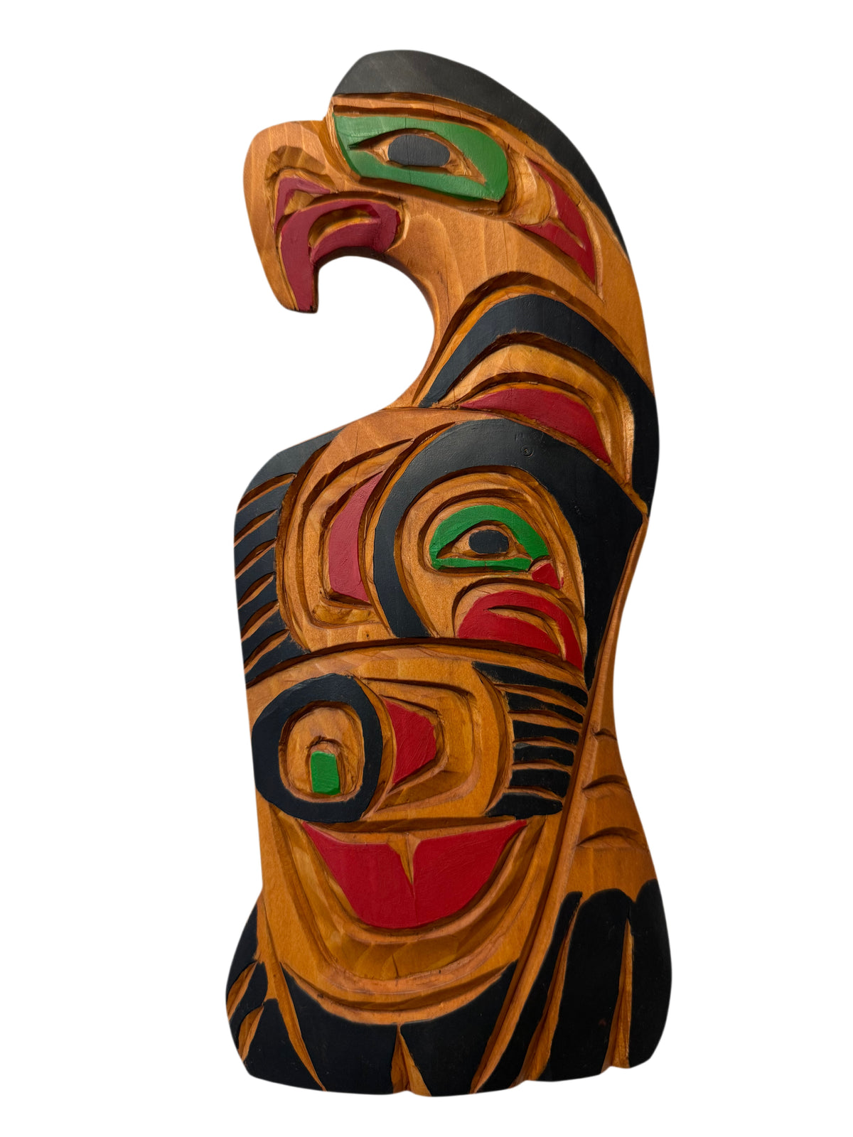 Wooden Plaque - Pine - Eagle & Salmon