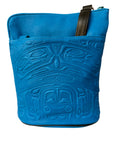 Purse - Compact Crossbody - Deerskin - Bear - Turquoise