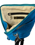 Purse - Compact Crossbody - Deerskin - Bear - Turquoise