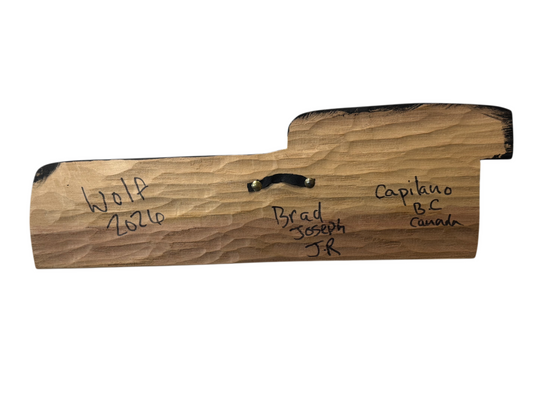 Wooden Plaque - Red Cedar - Wolf - Red