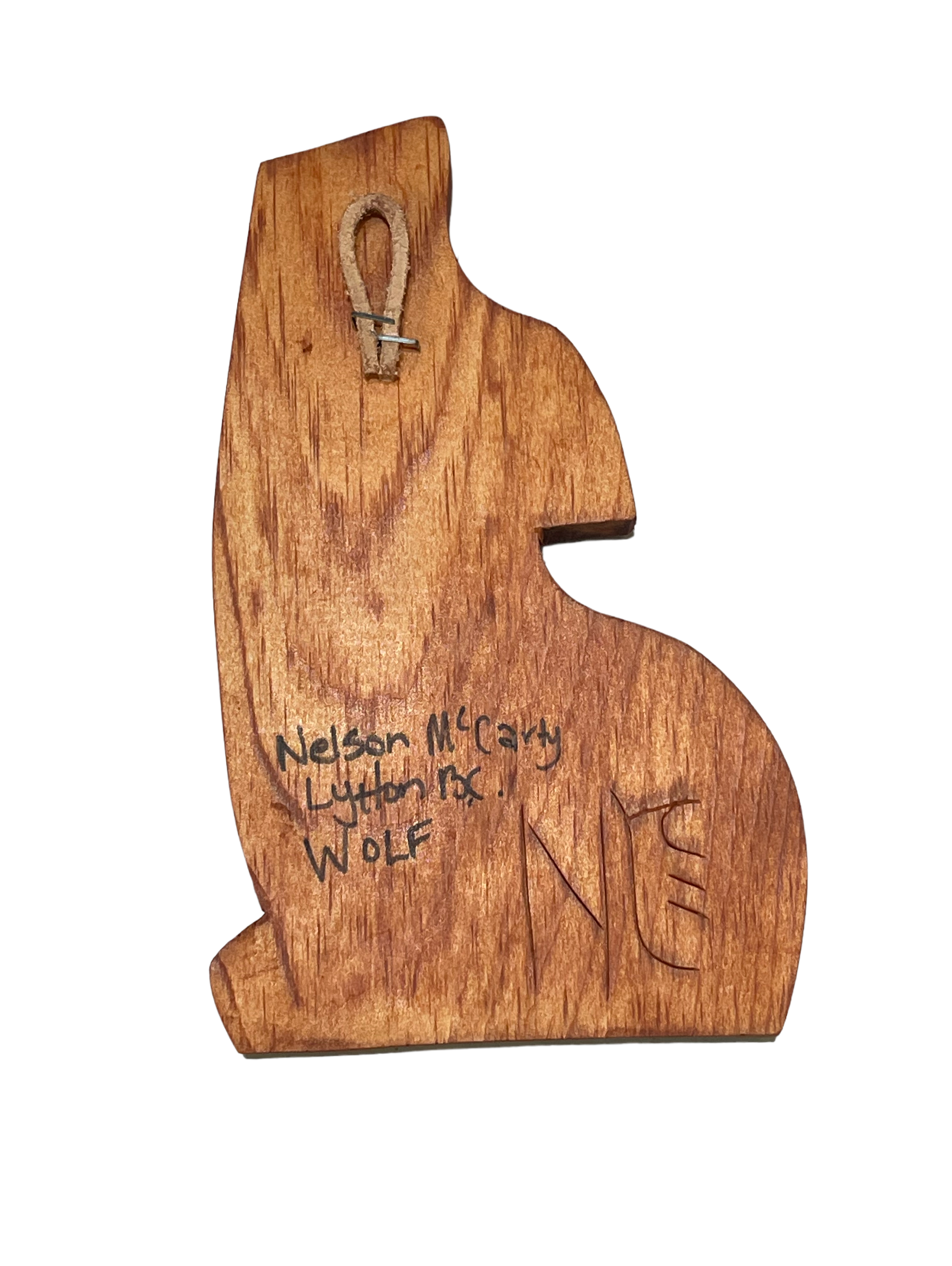 Wooden Plaque - Pine - 9.5&quot; - Wolf - Right Facing - Natural