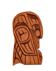 Wooden Plaque - Pine - 8" - Raven - Right Facing - Natural