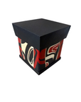 Bentwood Box - Carved - Eagle - Black