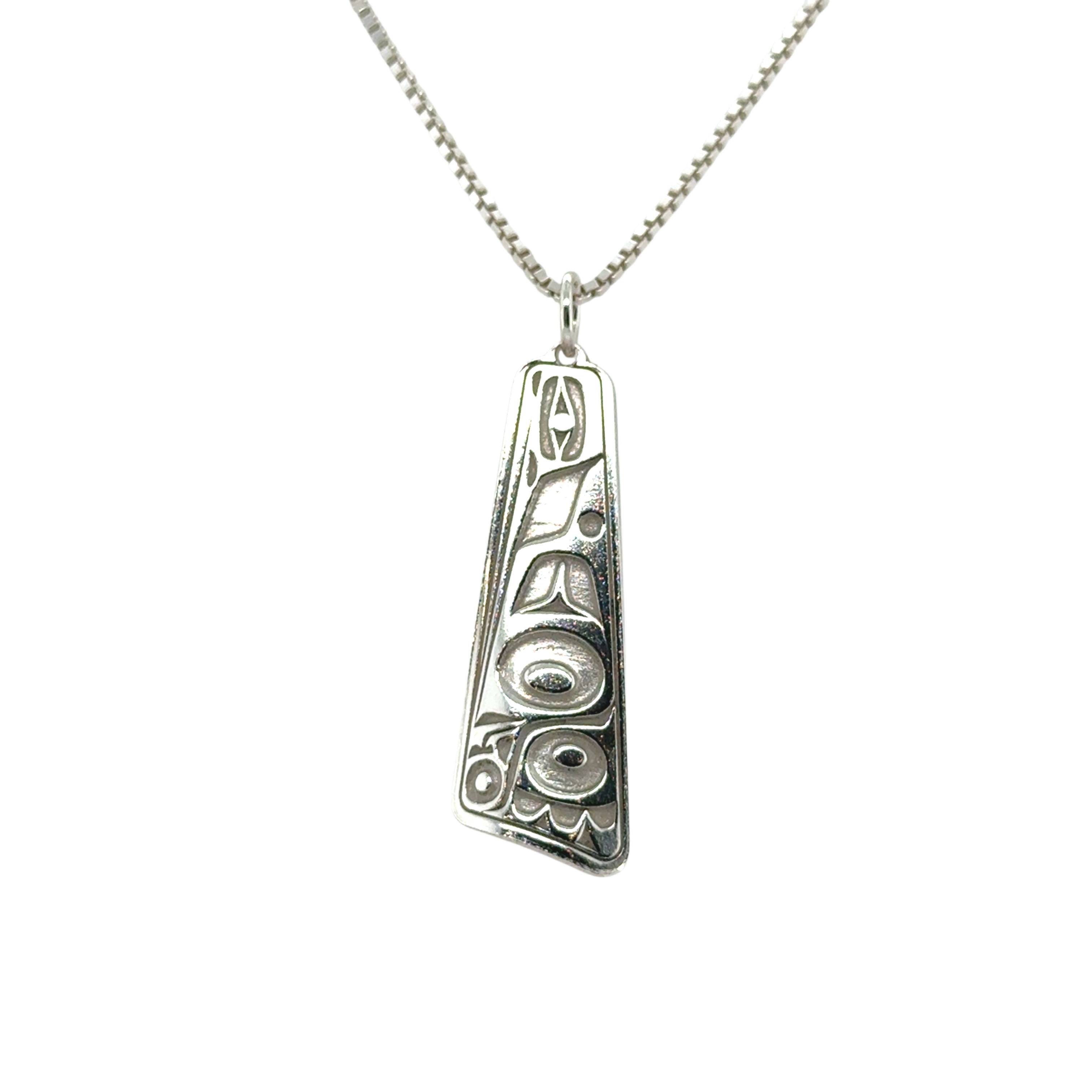 Pendant - Sterling Silver - Triangle - Hummingbird - 30mm